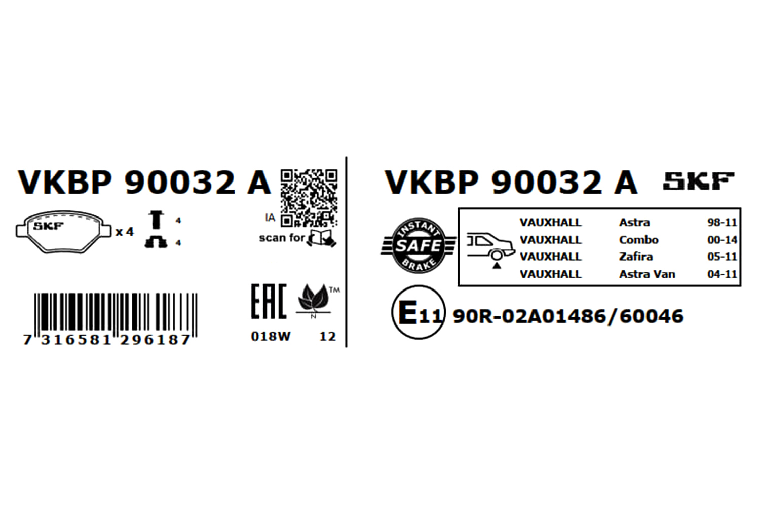 SKF VKBP 90032 A set...